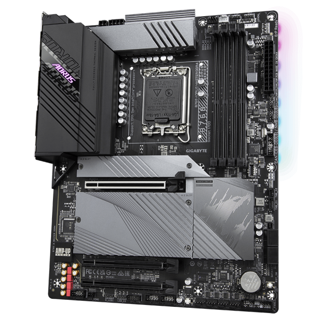 Дънна платка GIGABYTE B760 AORUS MASTER Wi-Fi 6E , LGA1700, 4 x DDR4, (DP/HDMI), USB Type-C, 4 x SATA 6Gb/s, 3 x M.2, ATX