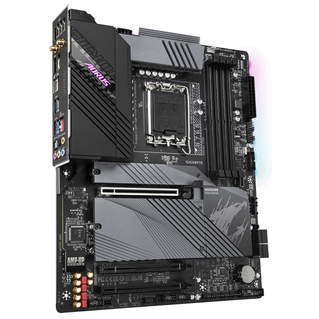 Дънна платка GIGABYTE B760 AORUS MASTER Wi-Fi 6E , LGA1700, 4 x DDR4, (DP/HDMI), USB Type-C, 4 x SATA 6Gb/s, 3 x M.2, ATX