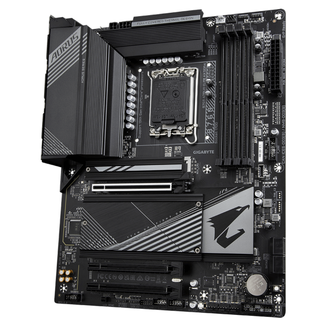 Дънна платка GIGABYTE B760 AORUS ELITE AX, socket 1700, 4 x DDR4, (DP/HDMI), USB Type-C, Wi-Fi 6E, Bluetooth, 3 x M.2, ATX