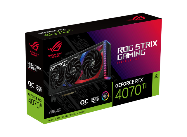 Видео карта ASUS ROG STRIX Nvidia GeForce RTX 4070 TI OC 12GB GDDR6X, 192-bit, 3 x DP, 2 x HDMI