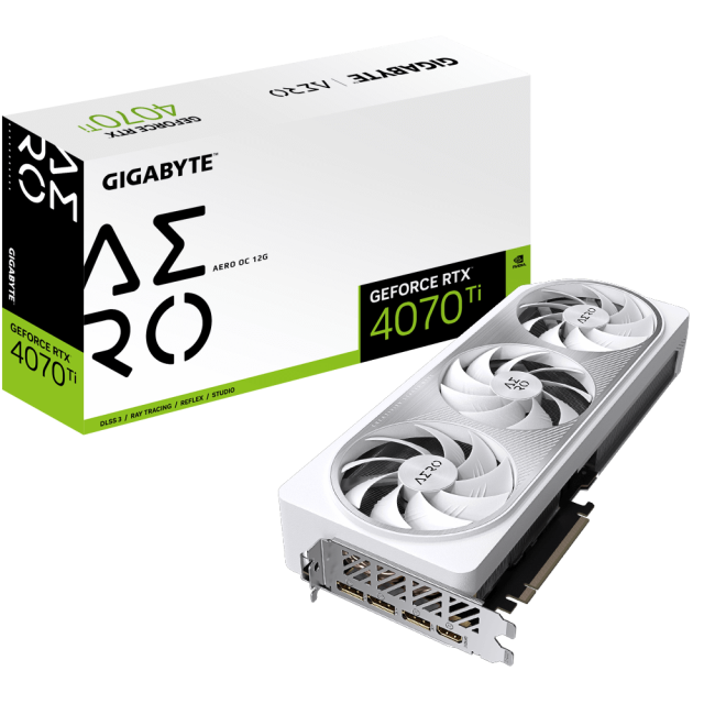 Видео карта GIGABYTE nVIDIA GeForce RTX 4070 TI AERO OC 12GB GDDR6X, 192-bit, 3 x DP, 1 x HDMI
