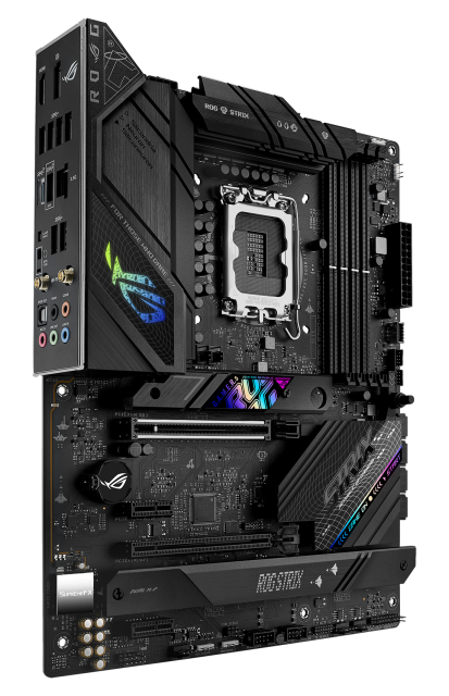 Дънна платка ASUS ROG STRIX B760-F GAMING WIFI, LGA1700, (HDMI/DP) 4x DDR5, PCIe 5.0,  WiFi 6E, 3x M.2,1 x USB Type-C,  Aura Sync RGB, ATX