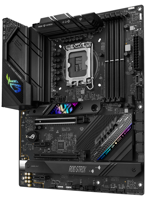 Дънна платка ASUS ROG STRIX B760-F GAMING WIFI, LGA1700, (HDMI/DP) 4x DDR5, PCIe 5.0,  WiFi 6E, 3x M.2,1 x USB Type-C,  Aura Sync RGB, ATX