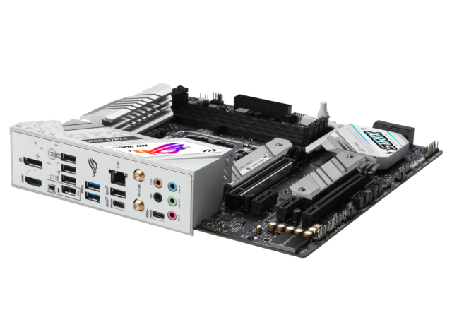 Дънна платка ASUS ROG STRIX B760-G GAMING WIFI D4, LGA 1700 (HDMI/DP), 4x DDR4, PCIe 5.0,  WiFi 6E,1 x USB Type-C,  Aura Sync RGB, Micro-ATX