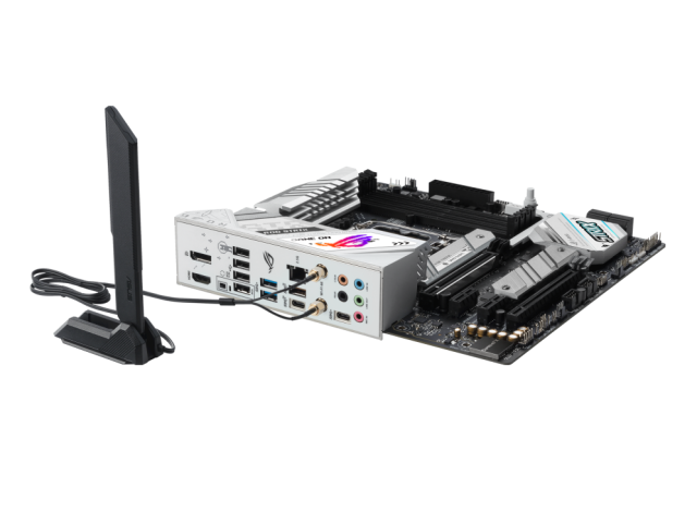 Дънна платка ASUS ROG STRIX B760-G GAMING WIFI D4, LGA 1700 (HDMI/DP), 4x DDR4, PCIe 5.0,  WiFi 6E,1 x USB Type-C,  Aura Sync RGB, Micro-ATX