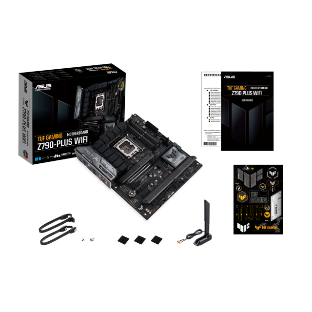 Дънна платка ASUS TUF GAMING Z790-PLUS WIFI, LGA1700, 4xDDR5, PCIe 5.0, (HDMI/DP), Wi-Fi 6, 4xM.2 Gen4, 2xUSB Type-C, AURA Sync RGB, ATX