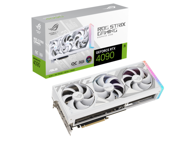 Видео карта ASUS ROG STRIX GeForce RTX 4090 WHITE OC 24GB GDDR6X 384-bit, PCI Express 4.0, DisplayPort, HDMI