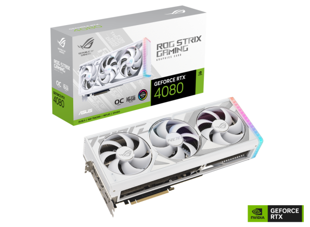 Видео карта ASUS ROG STRIX GeForce RTX 4080 WHITE OC 16GB GDDR6X 256-bit, PCI Express 4.0, DisplayPort, HDMI
