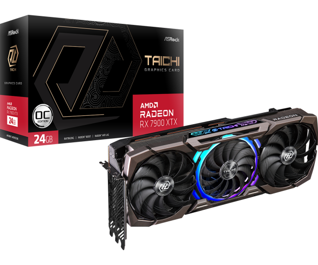 Видео карта ASROCK AMD RADEON RX 7900 XTX Taichi OC 24GB GDDR6 384-bit, PCI Express 4.0, DisplayPort, HDMI