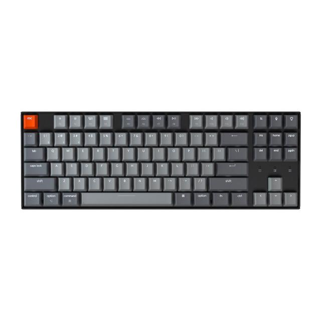 Геймърска Механична клавиатура Keychron K8 G2, Hot-Swappable TKL Gateron Blue Switch White LED Gateron Blue Switch ABS