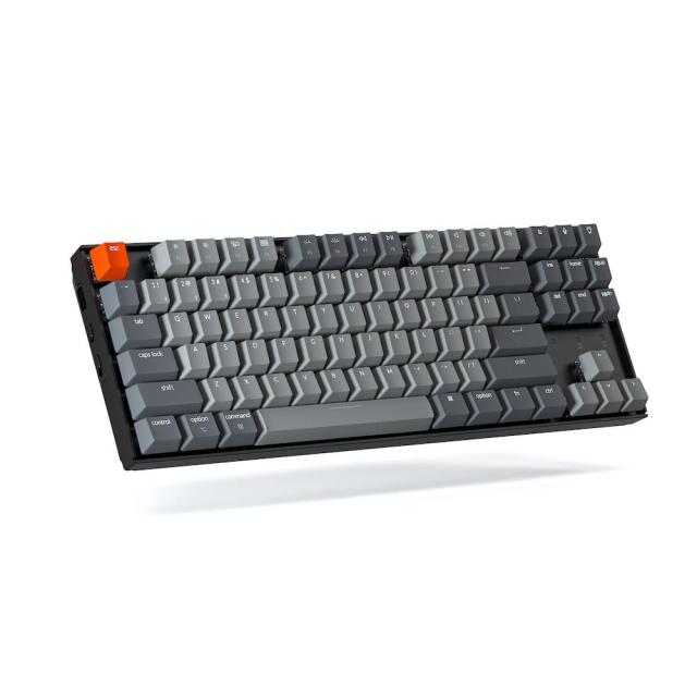 Геймърска Механична клавиатура Keychron K8 G2, Hot-Swappable TKL Gateron Blue Switch White LED Gateron Blue Switch ABS