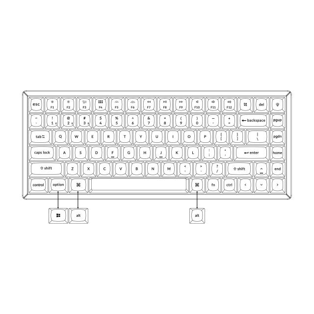 Геймърска Механична клавиатура Keychron K1 SE TKL J3, Hot-Swappable Keychron K Pro Mechanical Brown Switch, алуминиева рамка