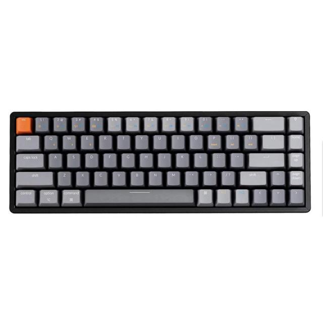 Геймърска Механична клавиатура Keychron K6 V2, Hot-Swappable Aluminum 65% Blue Switch, RGB подсветка, жична/безжична