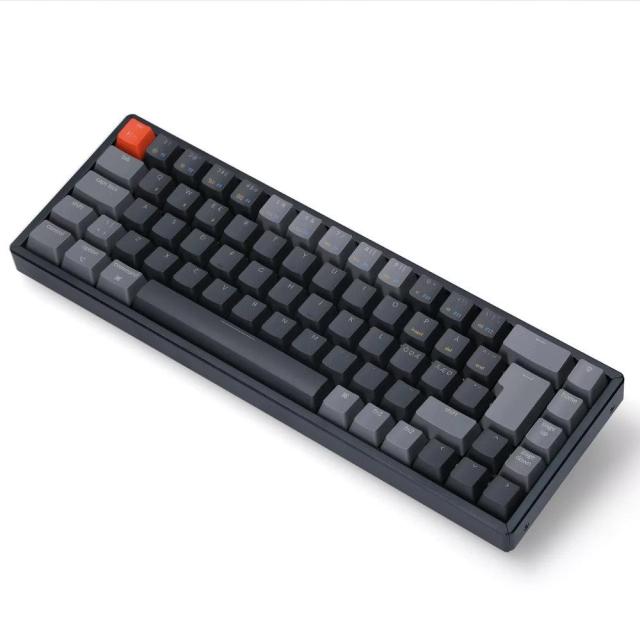 Геймърска Механична клавиатура Keychron K6 V2, Hot-Swappable Aluminum 65% Blue Switch, RGB подсветка, жична/безжична