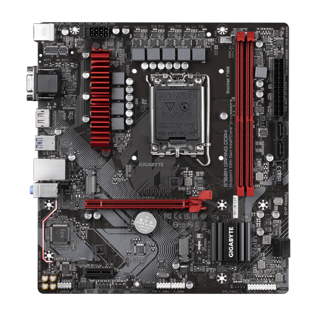 Дънна платка GIGABYTE B760M GAMING, LGA1700, 2xDDR4, (HDMI/DP/VGA), PCIe 4.0, 2xM.2 NVMe, USB Type-C, ATX