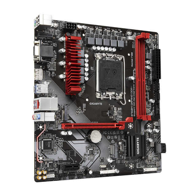 Дънна платка GIGABYTE B760M GAMING, LGA1700, 2xDDR4, (HDMI/DP/VGA), PCIe 4.0, 2xM.2 NVMe, USB Type-C, ATX