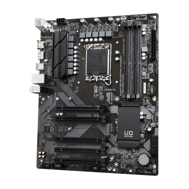 Дънна платка GIGABYTE B760 DS3H AX, LGA1700, 4xDDR4, (HDMI/DP), WIFI 6E, PCIe 4.0, M.2 NVMe, USP Type-C, ATX