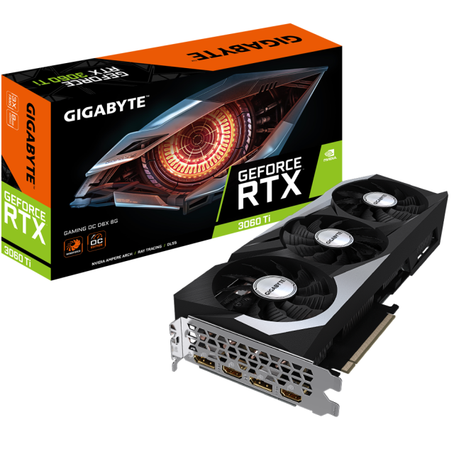 Видео карта GIGABYTE GeForce RTX 3060 Ti GAMING OC 8GB GDDR6X, 256-bit, 2xDP, 2xHDMI
