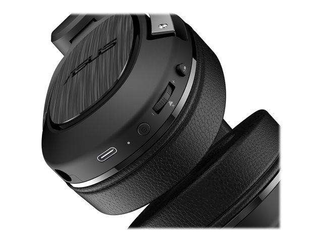 Слушалки ASUS TUF H3 Wireless, микрофон, виртуален 7.1 съраунд, USB C, черни