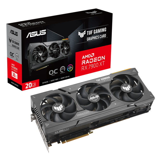 Видео карта ASUS TUF GAMING AMD RADEON RX 7900 XT OC 20GB GDDR6, 320-bit, 3xDP, HDMI