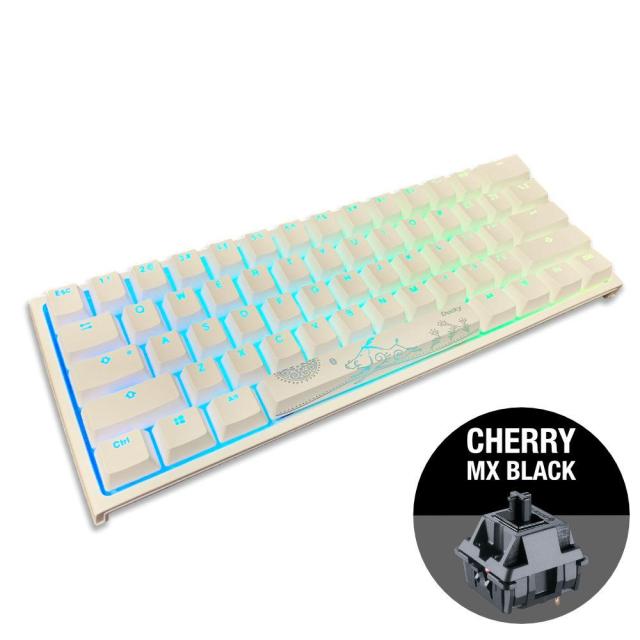 Геймърскa механична клавиатура Ducky One 2 Mini V2 White RGB, Cherry MX Black