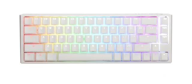 Геймърскa механична клавиатура Ducky One 3 Pure White SF 65, Hotswap Cherry Mx Brown, RGB, PBT Keycaps