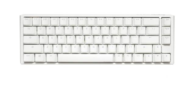 Геймърскa механична клавиатура Ducky One 3 Pure White SF 65, Hotswap Cherry Mx Silent Red, RGB, PBT Keycaps