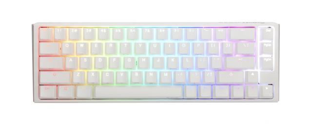 Геймърскa механична клавиатура Ducky One 3 Pure White SF 65, Hotswap Cherry Mx Clear, RGB, PBT Keycaps