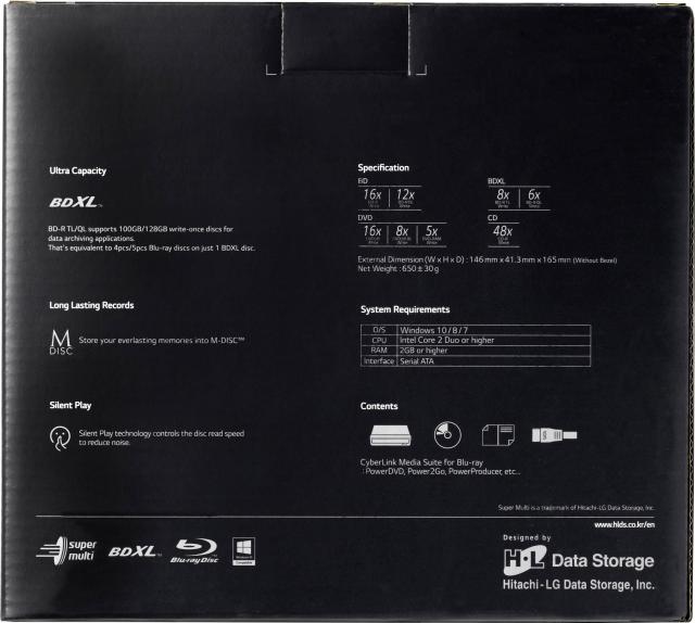 Записващо устройство Blue-Ray Hitachi-LG BH16NS55, За вграждане в компютър, SATA, Черен, BULK
