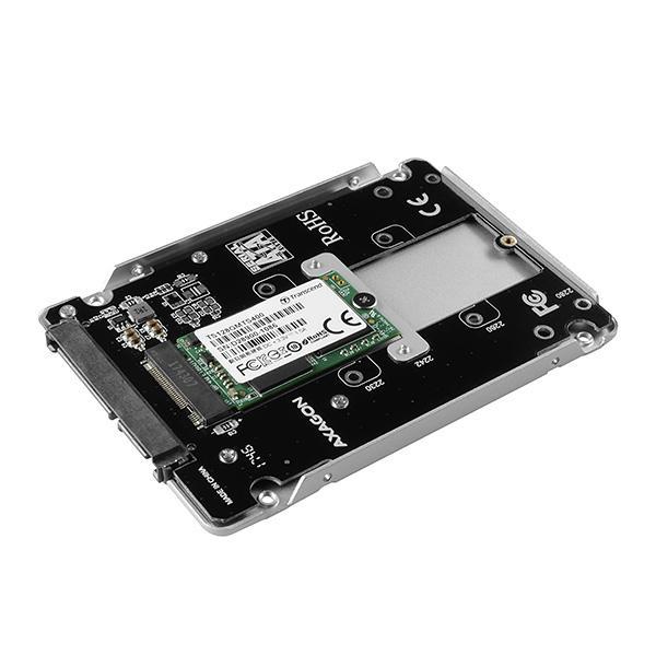 Конвертор Estillo Axagon RSS-M2SD, SATA 6G към M.2 SATA, Алуминий, Сребрист