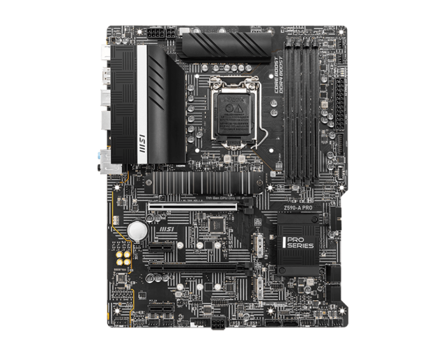 Дънна платка MSI Z590 PRO, LGA1200, DDR4, PCI-E 4.0 (DP/HDMI)(CF), 6x SATA 6Gb/s,  M.2, USB Type-C, ATX