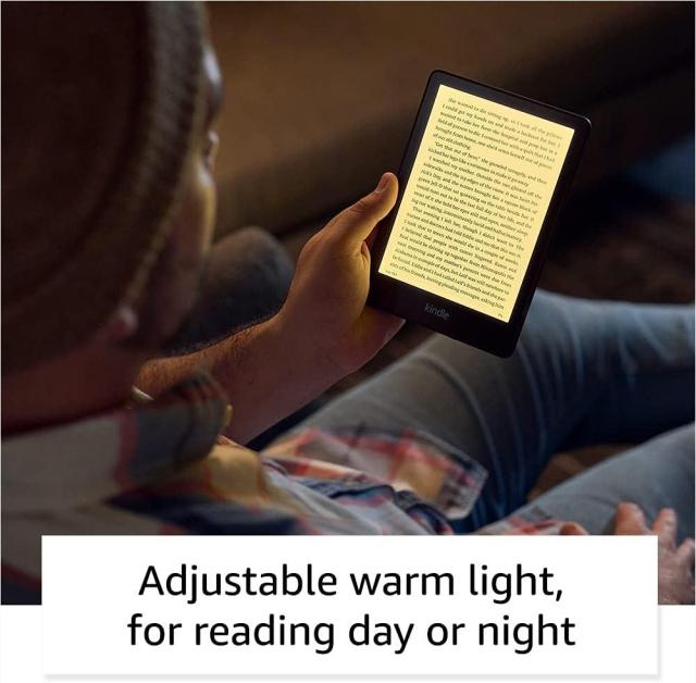 eBook четец Kindle Paperwhite 2022, 6.8", 16GB, WiFi, Регулируема светлина, Bluetooth, IPX8, Черен