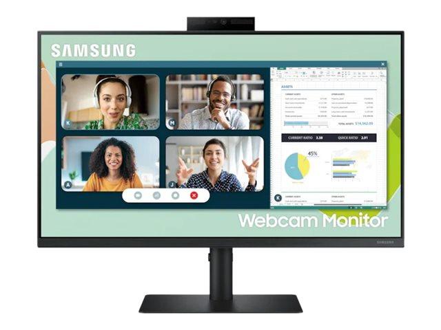 Монитор SAMSUNG LS24A400VEUXEN 24" (60.96 cm), 16:9 Wide FHD IPS 5ms 60hz, HDMI/DP/VGA Pivot VESA 120mm, Webcam 1MP Speakers black LS24A400VEUXEN