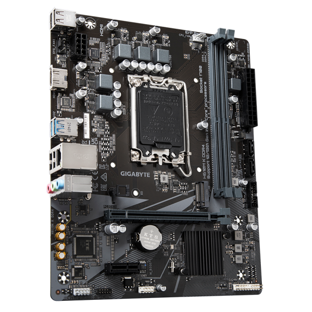 Дънна платка GIGABYTE H610M-K, LGA1700, 2xDDR4, NVMe PCIe 3.0 x4 M.2​, mATX