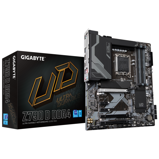 Дънна платка GIGABYTE Z790 D, LGA1700 DDR4, PCIe 5.0, 2 x M.2 PCIe 4.0, USB Type-C, HDMI, ATX
