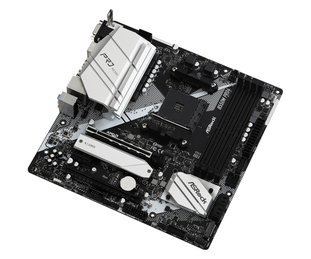 Дънна платка ASRock B550M Pro4, AM4, 4xDDR4, M.2, USB Type-C, HDMI, DP, mATX 