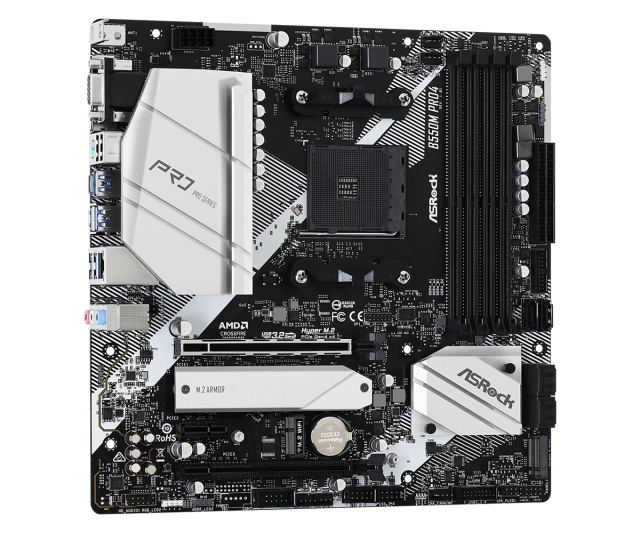 Дънна платка ASRock B550M Pro4, AM4, 4xDDR4, M.2, USB Type-C, HDMI, DP, mATX 