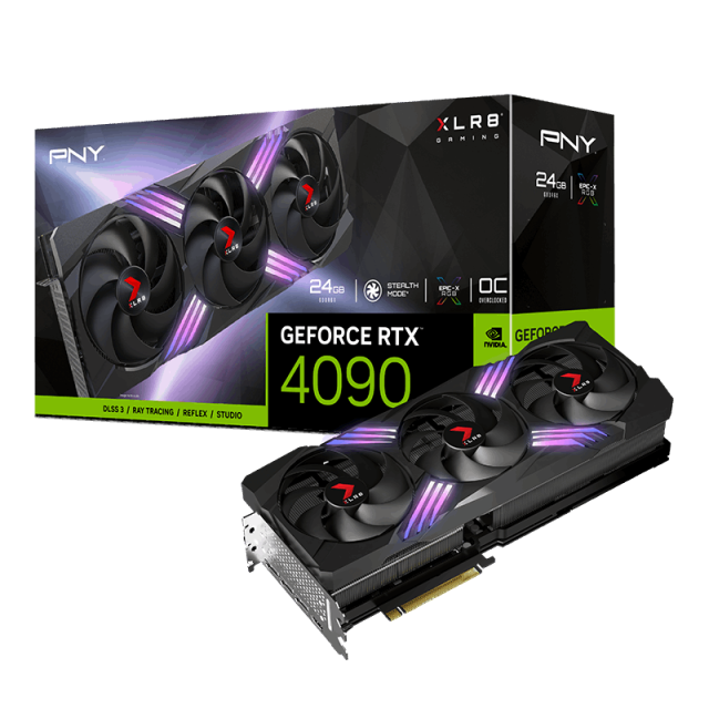 Видео карта PNY GeForce RTX 4090 GAMING VERTO EPIC-X RGB OC 24GB GDDR6X, 384-bit, HDMI, 3xDP
