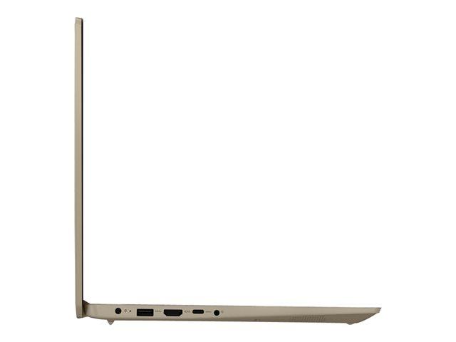 Лаптоп LENOVO IdeaPad 3 UltraSlim (2-ядрен) Tiger Lake Intel Core i3-1115G4 3.0/4.1 GHz, 15.6'' (39.62 cm) FHD AG 300N, 12GB DDR4, 512GB PCIe, Free DOS, Sand, 82H802R4BM