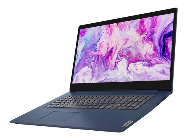 Лаптоп LENOVO IdeaPad 3 UltraSlim (6-ядрен) Alder Lake Intel Core i3-1215U 1.2/4.4 GHz, 17.3" (43.94 cm) Full HD IPS AG 300N sRGB, 8GB DDR4, 512GB PCIe, Free DOS ,Abyss Blue, 82RL0058BM