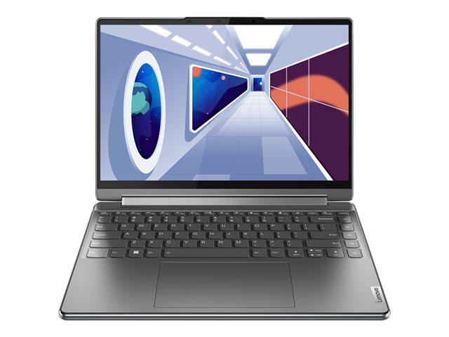 Лаптоп LENOVO Yoga 9 (12-ядрен) Intel Core i7-1360P 2.2/5GHz 18 MB, 14.0" (35.56 cm) 2.8k OLED 90Hz HDR Touch, 16GB DDR5, 1TB PCIe, Windows 11 Home, Storm Grey, 83B1003KBM