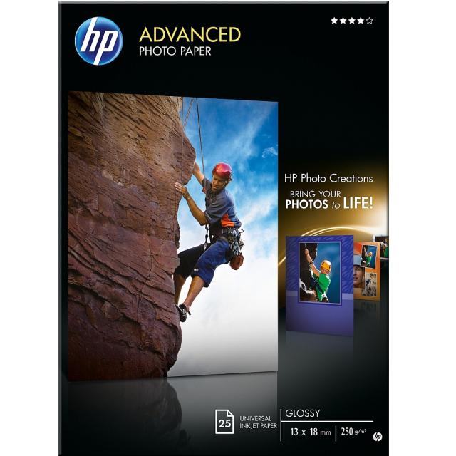 Хартия HP Advanced Glossy Photo Paper-25 sht/13 x 18 cm borderless