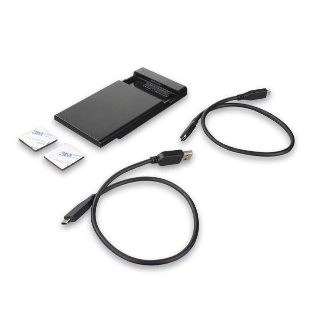 Кутия за твърд диск ACT AC1225, SATA, 2.5", USB-C 3.2 Gen2, Черен