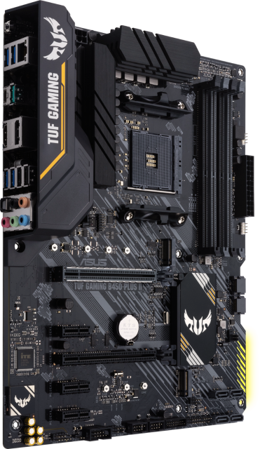 Дънна платка ASUS TUF GAMING B450-PLUS II, socket AM4, M.2 PCIe 3.0 x4, 4x DDR4, Aura Sync RGB, ATX