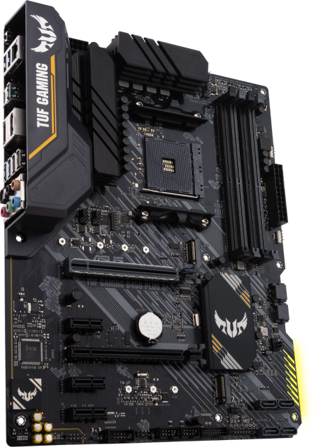 Дънна платка ASUS TUF GAMING B450-PLUS II, socket AM4, M.2 PCIe 3.0 x4, 4x DDR4, Aura Sync RGB, ATX