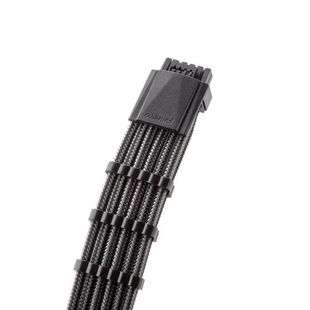Кабел CableMod PRO ModMesh 12VHPWR към 3x8Pin PCI-E кабел - 45cm, Carbon