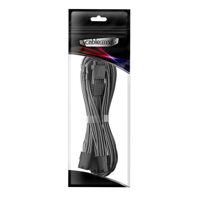 Кабел CableMod PRO ModMesh 12VHPWR към 3x8Pin PCI-E кабел - 45cm, Carbon