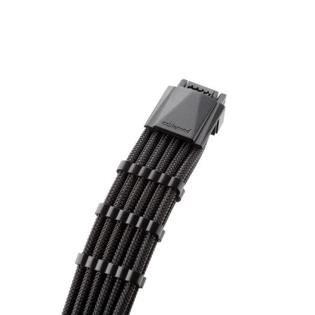 Кабел CableMod PRO ModMesh RT-Series 12VHPWR към 3x8Pin PCI-E кабел - 60cm за ASUS/Seasonic захранвания, Black