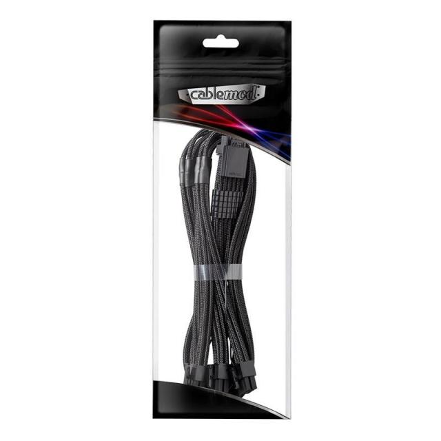 Кабел CableMod PRO ModMesh RT-Series 12VHPWR към 3x8Pin PCI-E кабел - 60cm за ASUS/Seasonic захранвания, Black