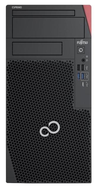 Настолен компютър FUJITSU Esprimo P6012, Intel Core i3-12100, 8GB DDR4, 512GB SSD PCIe M.2 NVMe, Мишка, Клавиатура, Черен